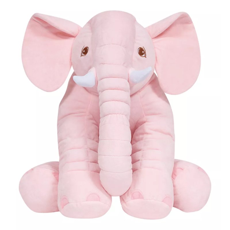 Almofada de Pelúcia Buba Elefante Gigante 48cm Rosa