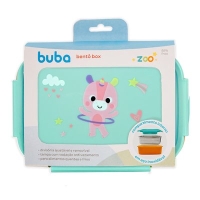 Embalagem Lancheira Bento Box Buba Zoo 600ml Unicórnio