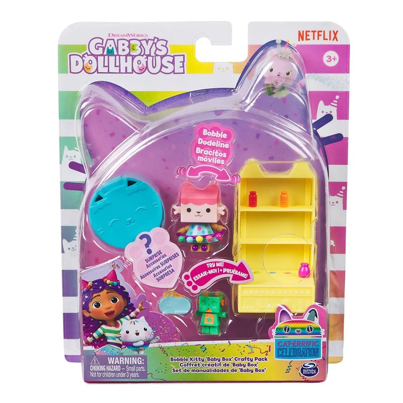 Brinquedo Sunny Set Móveis Casa Mágica da Gabby (3+) Prateleira de Artesanato Baby Box Cat