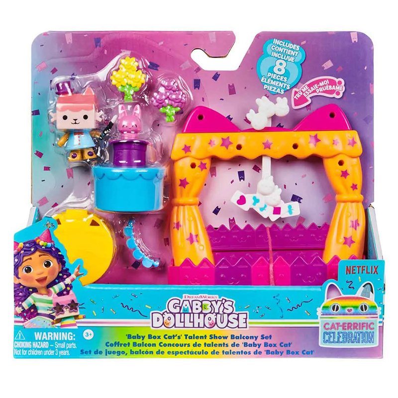 Brinquedo Sunny Playset Celebração Gabby's Dollhouse (3+) Varanda Baby Box Cat