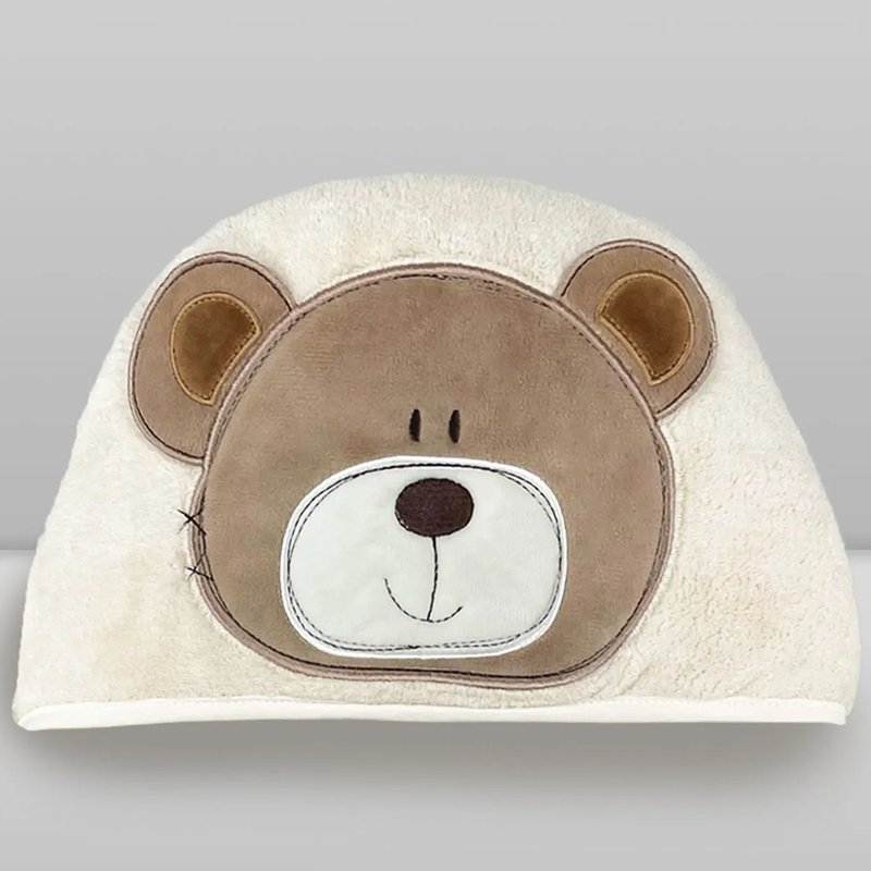 Toalha de Banho Donna Laço Bebê com Capuz Animada Urso Bege