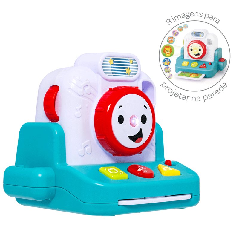 Brinquedo Buba Máquina Fotográfica com Projetor (6M+)  Imagens para Projetar