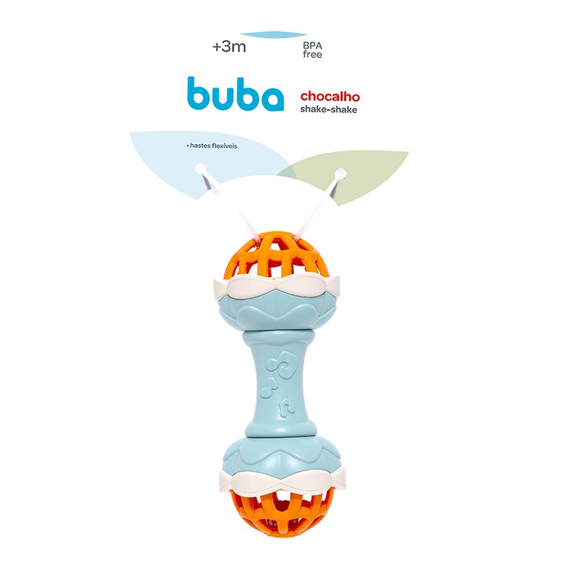 Embalagem Brinquedo Buba Chocalho Shake-Shake (3M+)