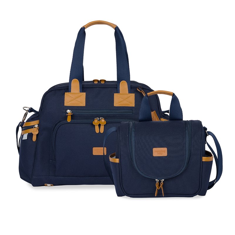 Kit Bolsa Maternidade Everyday + Frasqueira Térmica Emy Masterbag Baby Classic Marinho