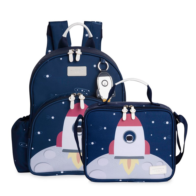 Kit Mochila Infantil Kids + Lancheira Térmica Infantil Masterbag Baby Espaço