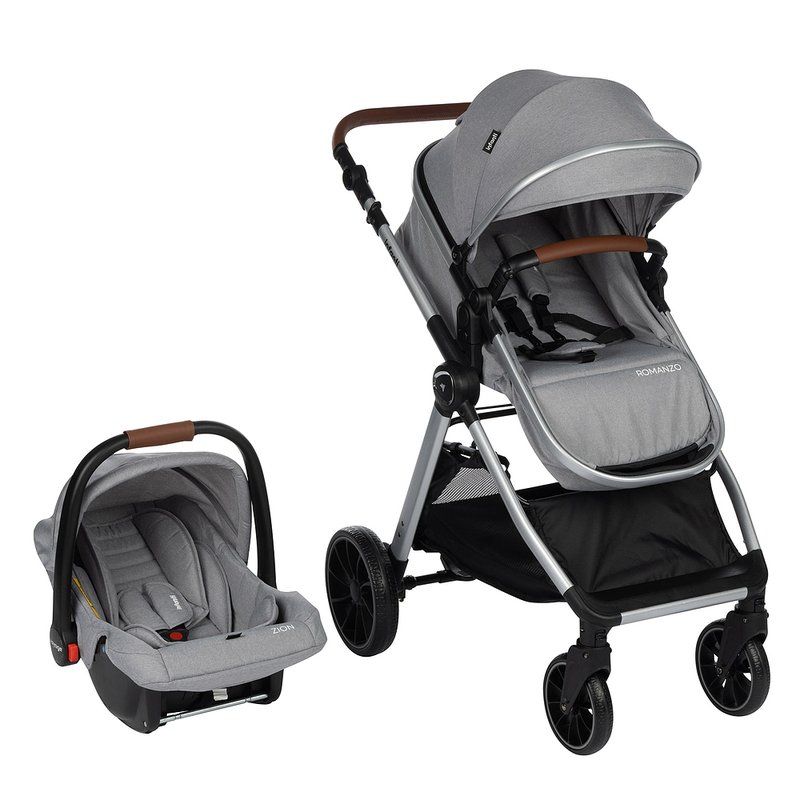 Carrinho de Bebê Infanti Romanzo Duo Travel System Cinza