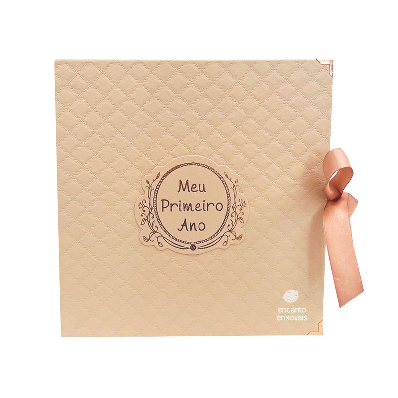 Livro do Bebê Original Paper Meu Primeiro Ano Matelassê Rose.jpg