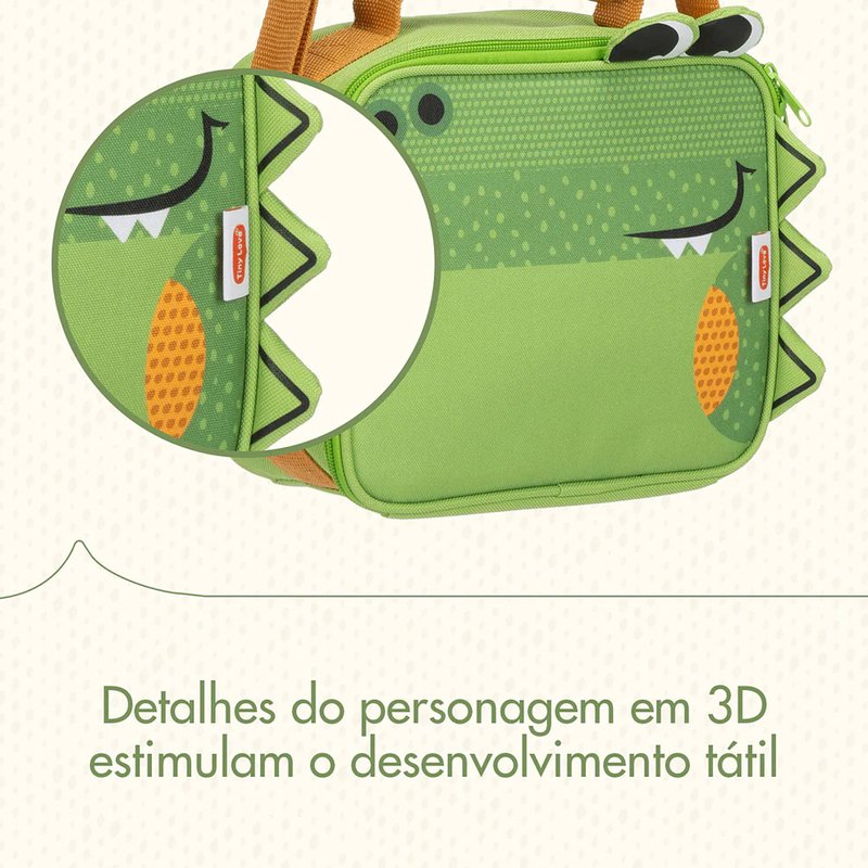 Detalhes Lancheira Térmica Infantil Tiny Love Safari Croco