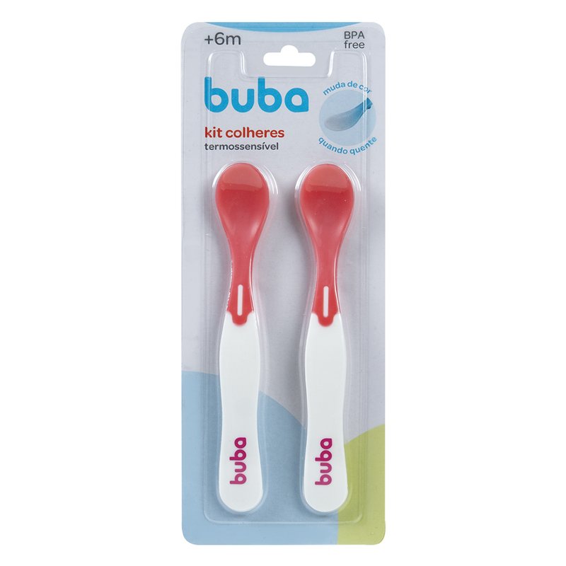Embalagem Kit Colheres Buba Termossensíveis (6M+) Rosa