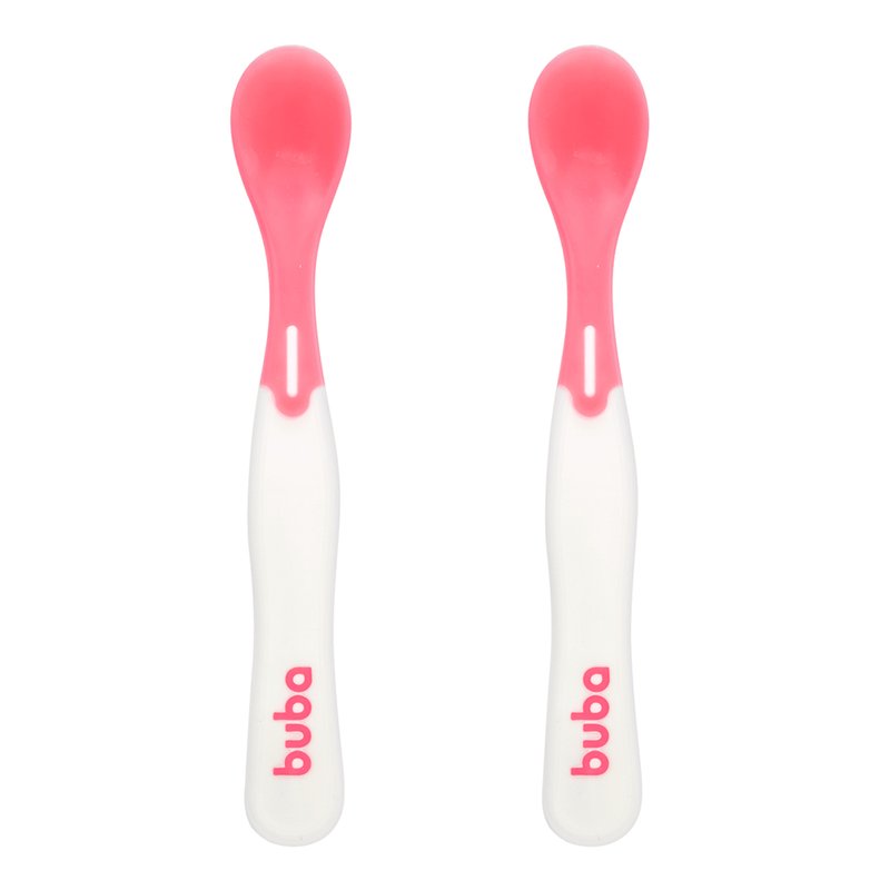 Kit Colheres Buba Termossensíveis (6M+) Rosa