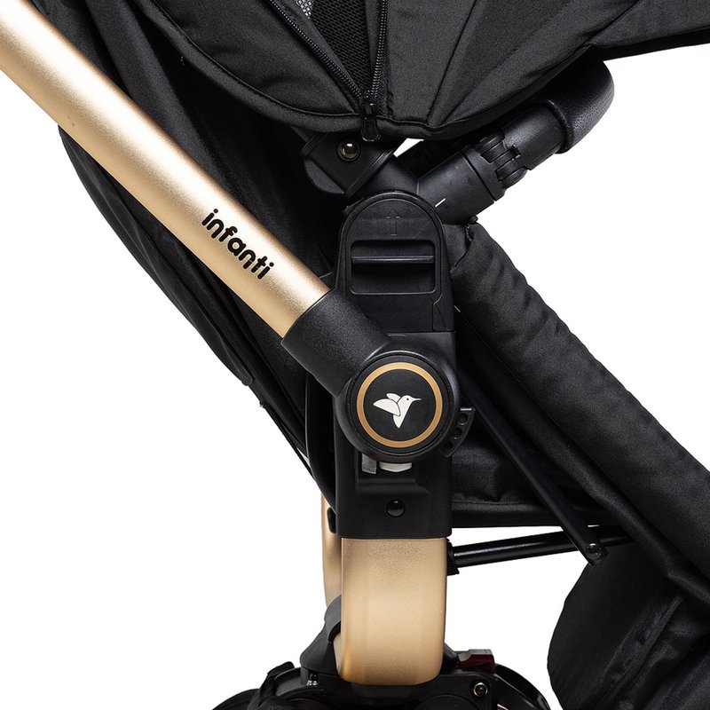 Detalhes Carrinho de Bebê Infanti Epic 360° Preto Ouro