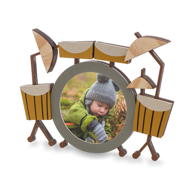 Porta-Retrato Coração de Mãe Música Bateria