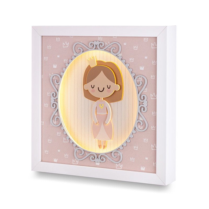 Quadro Decorativo Coração de Mãe com Luz Princess Princesa