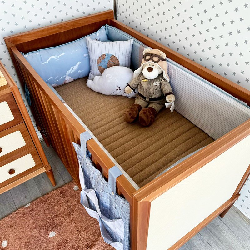 Kit Berço Coração de Mãe Voar 6 Peças Montado