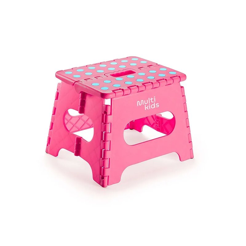 Banquinho Multiuso Multikids Dobrável Flop (18M+) Rosa