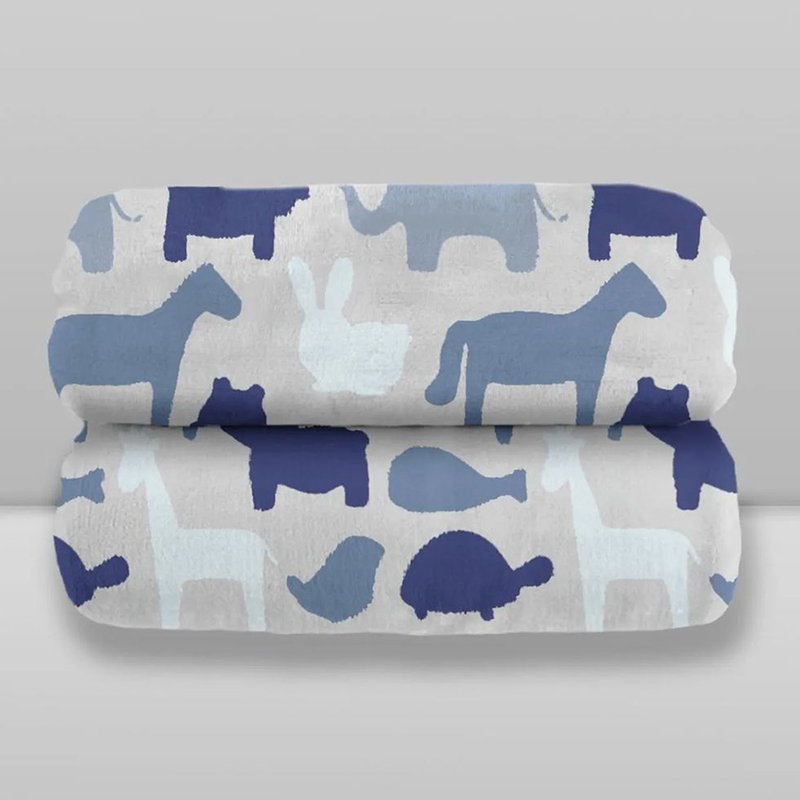 Cobertor Infantil Donna Laço Luxo 110x80cm Safari Azul