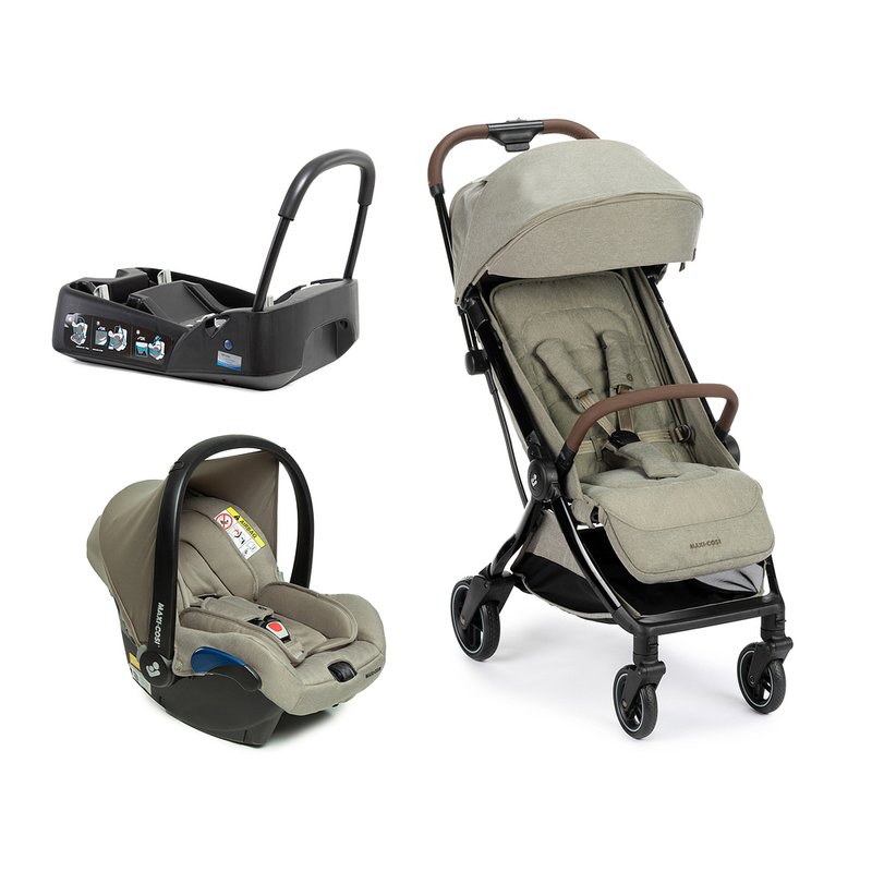 Carrinho de Bebê Maxi-Cosi Eva³ Travel System Trio Luxe Twillic Truffle