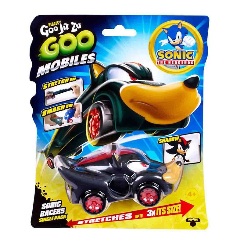 Embalagem Brinquedo Sunny Carrinho Elástico Sonic Goo Mobiles - Goo Jit Zu Shadow