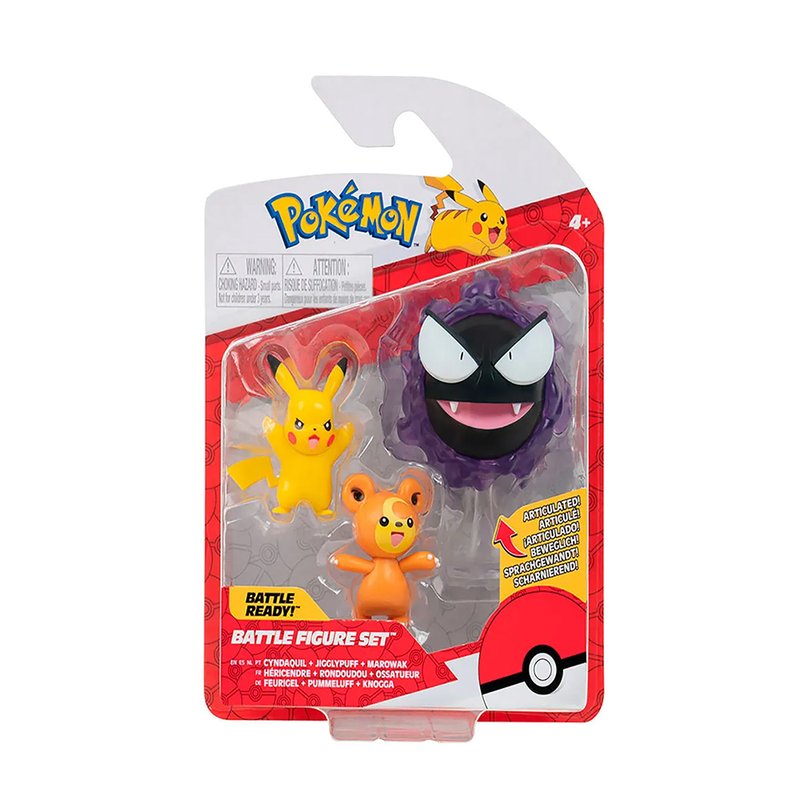 Embalagem Brinquedo Sunny Pokémon Figuras de Ação Sortidas (3+) Pikachu