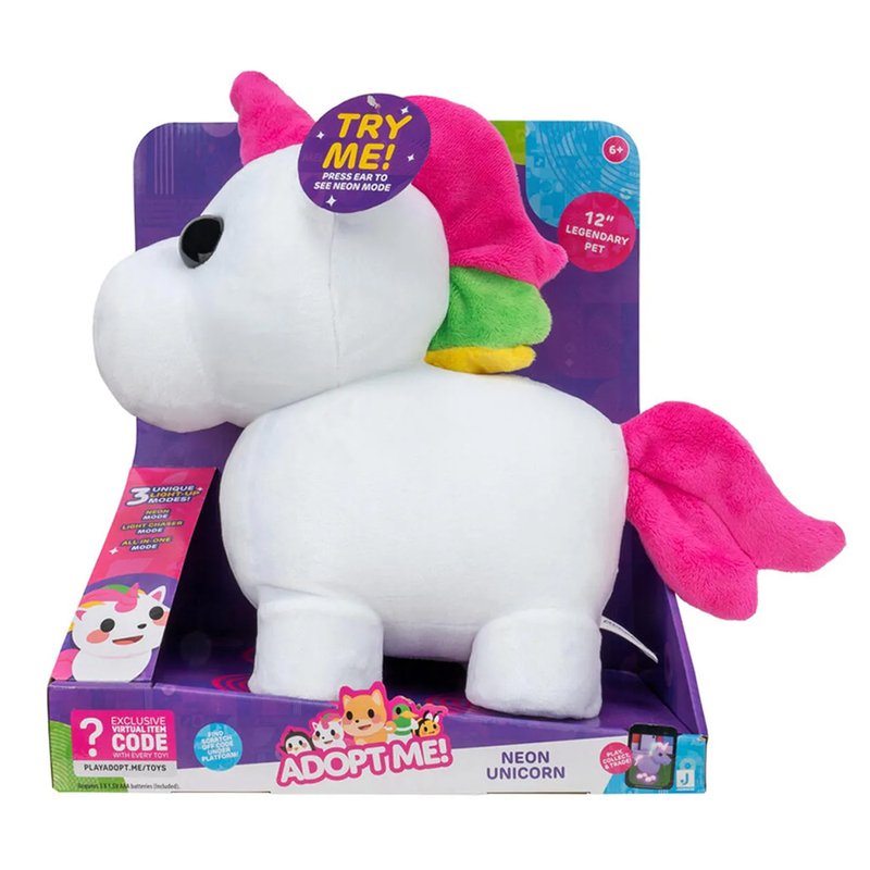 Pelúcia Sunny Adopt Me Unicórnio Neon Lendário 30cm (2M+)