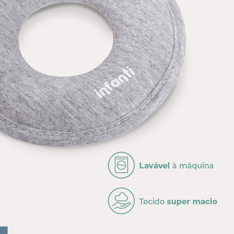 Tecido Rosquinhas Protetoras para Seios Infanti Serena 2 Unidades Cinza Mescla Claro