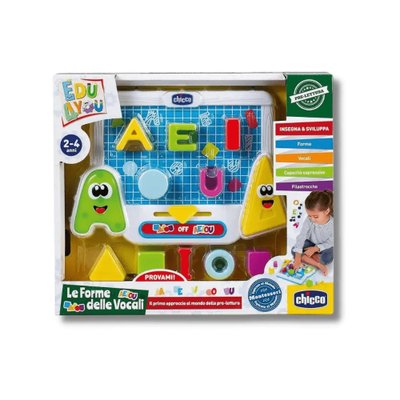 Embalagem Brinquedo Educativo Chicco Formas e Vogais (2-4)
