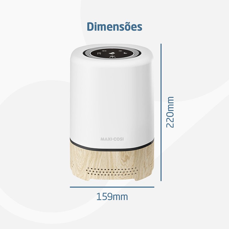 Medidas Purificador de Ar Maxi-Cosi Clean 3 em 1 Linha Conectada