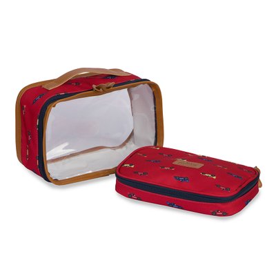 Necessaire Kids Masterbag Baby 2 Peças Carros Vermelho