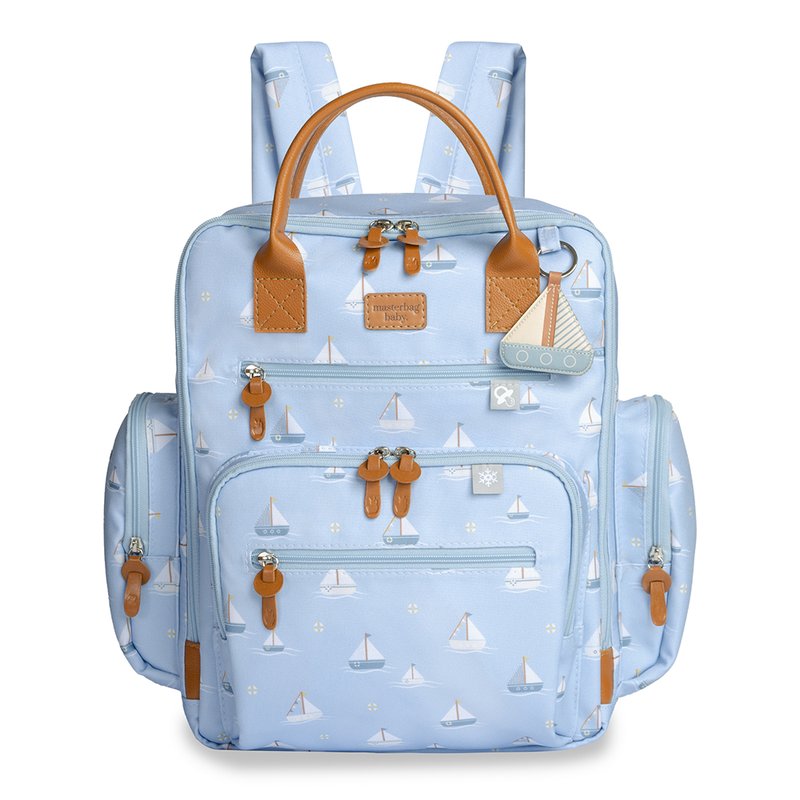 Mochila Maternidade Masterbag Baby Urban Barquinhos Azul