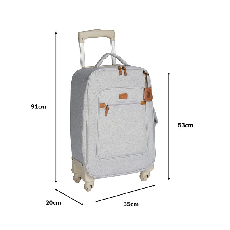 Medidas Mala de Rodinhas Alasca Cinza