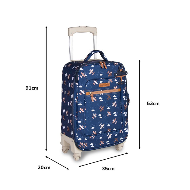 Medidas Mala de Rodinhas Avião Marinho