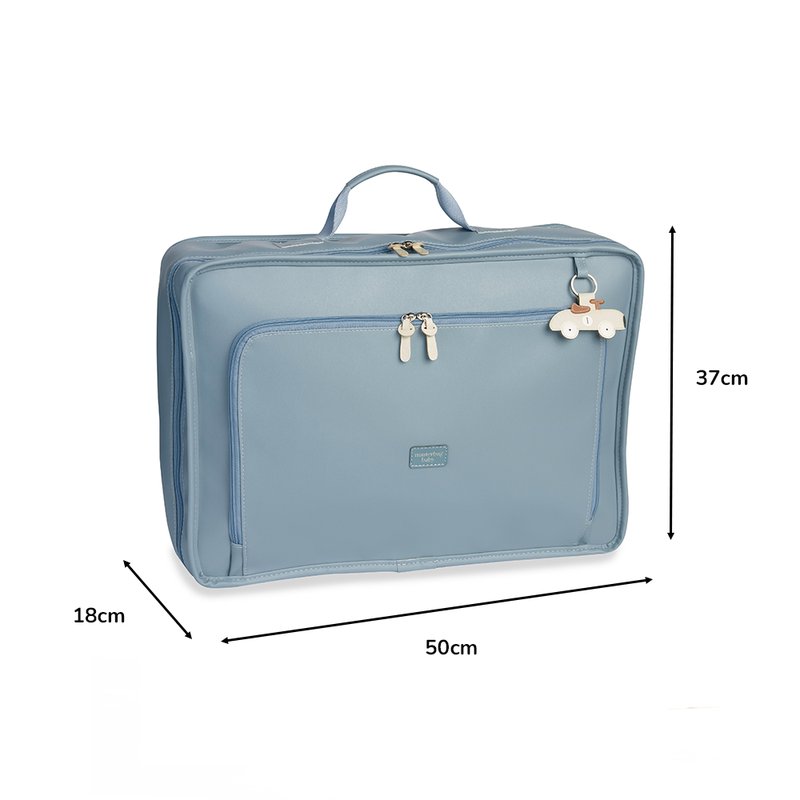 Medidas Mala Vintage Carrinhos Azul