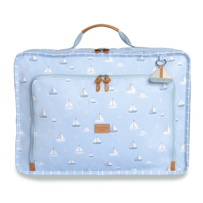 Mala Maternidade Vintage Masterbag Baby Barquinhos Azul