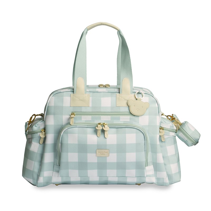 Bolsa Térmica Masterbag Baby Everyday Bear Xadrez Menta