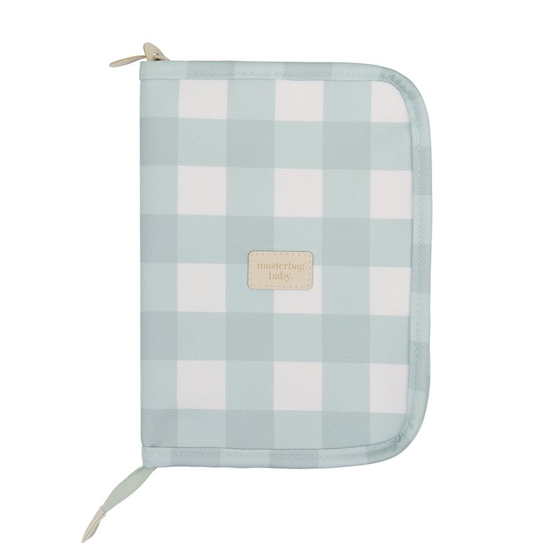 Porta Carteira de Vacinação Masterbag Baby Bear Xadrez Menta
