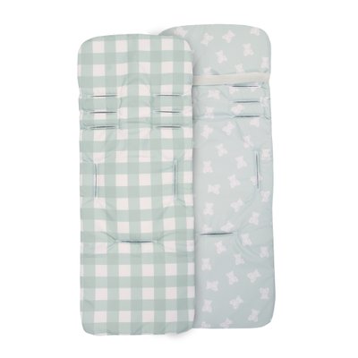 Capa Protetora de Carrinho de Bebê Masterbag Baby Bear Xadrez Menta