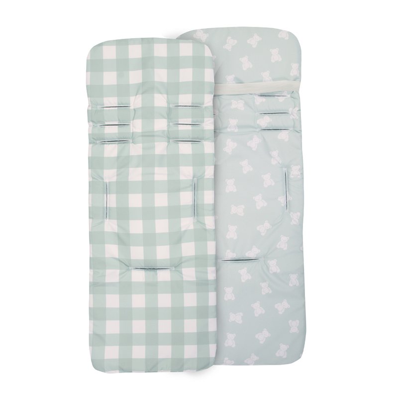 Capa Protetora de Carrinho de Bebê Masterbag Baby Bear Xadrez Menta