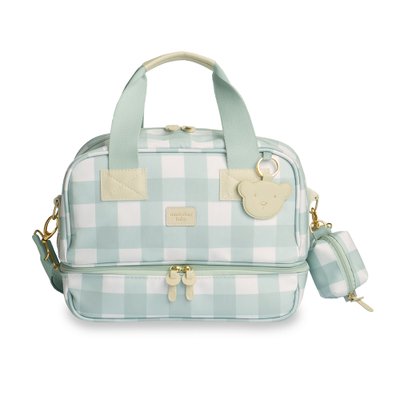 Frasqueira Térmica Masterbag Baby Vicky Bear Xadrez Menta