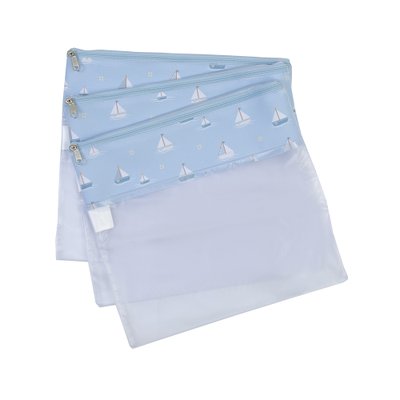 Conjunto 3 Saquinhos Organizadores Masterbag Baby Barquinhos Azul