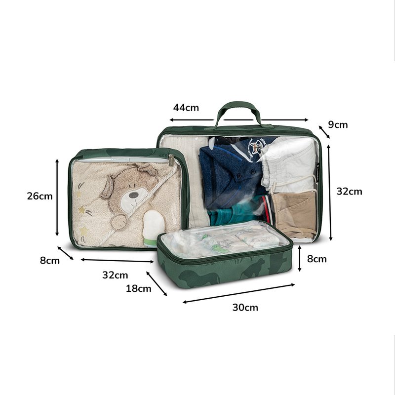 Medidas Organizador de Mala Safari Verde