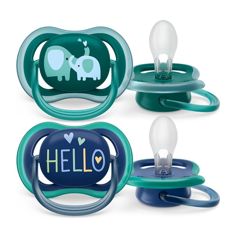 Chupeta Philips Avent Ultra Air (18M+) Embalagem Dupla Azul e Verde