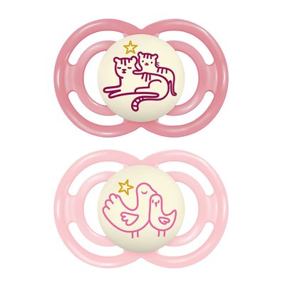 Chupeta MAM Perfect Night (6M+) Embalagem Dupla Rosa