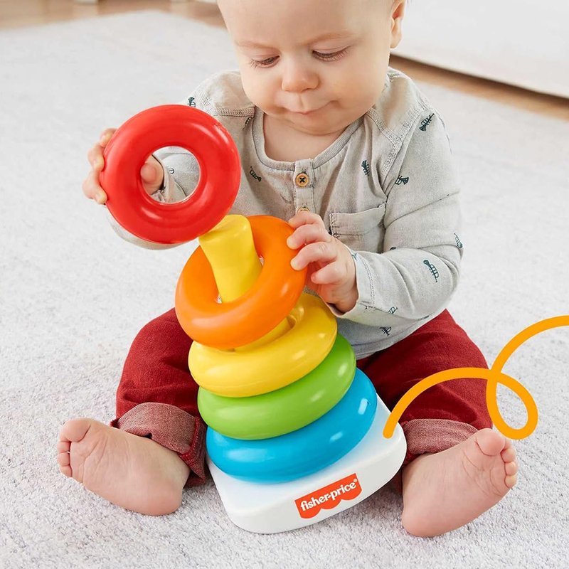 Brinquedo Fisher-Price Pirâmide de Argolas (6M+) Brincando