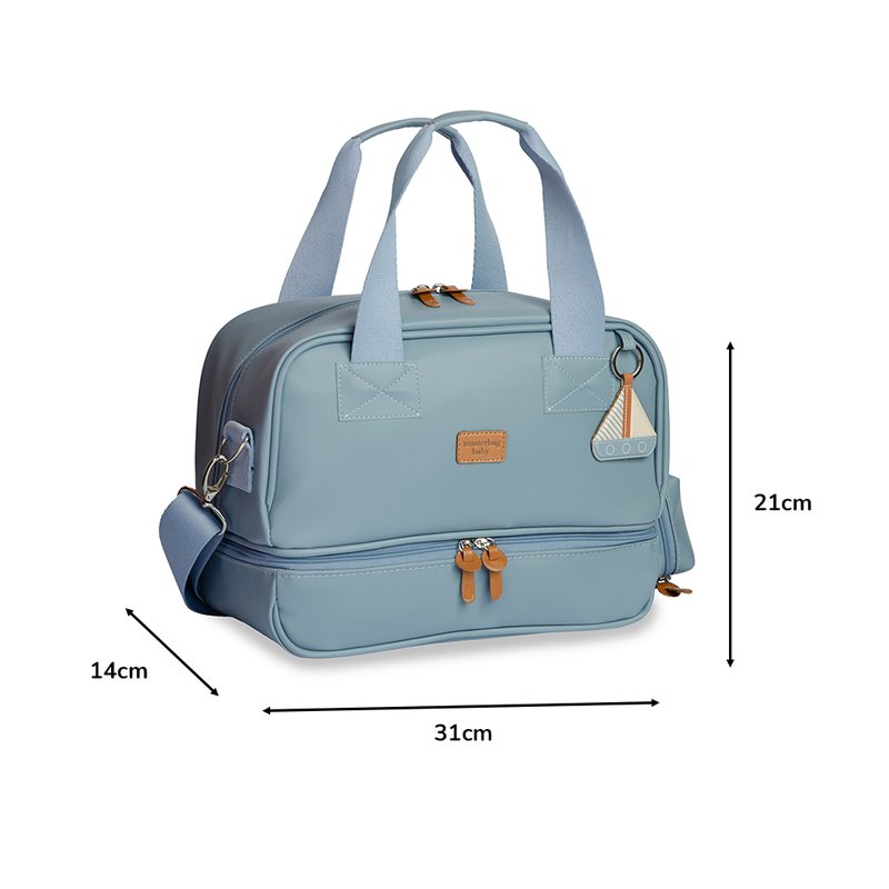 Medidas Frasqueira Térmica Masterbag Baby Vicky Barquinhos Lisa Azul