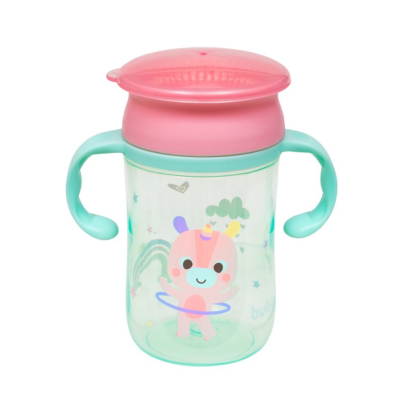 Copo de Treinamento Buba Zoo 360° 300ml (12M+) Unicórnio