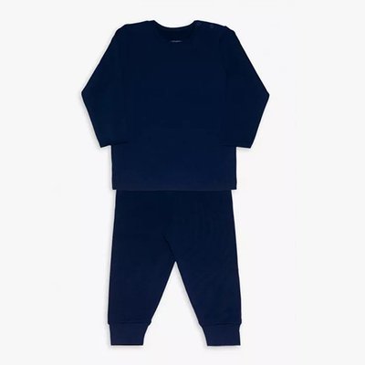 conjunto de camiseta para bebe dedeka termico azul marinho