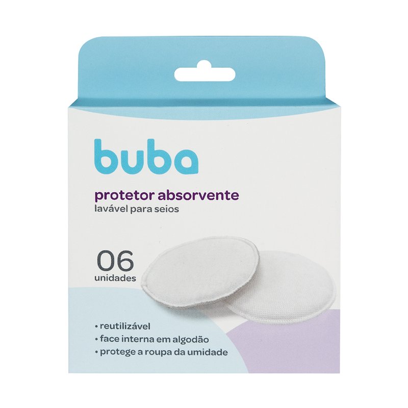 Protetores Absorventes Laváveis para Seios Buba Embalagem