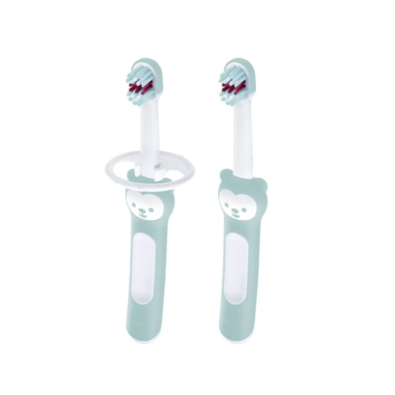 Escova de Dentes Infantil MAM Baby's Brush (6m+) Embalagem Dupla Azul