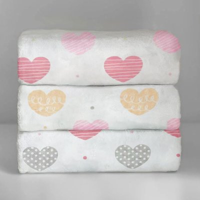 Cobertor Infantil Donna Laço Bebê Luxo 90x110cm Hearts