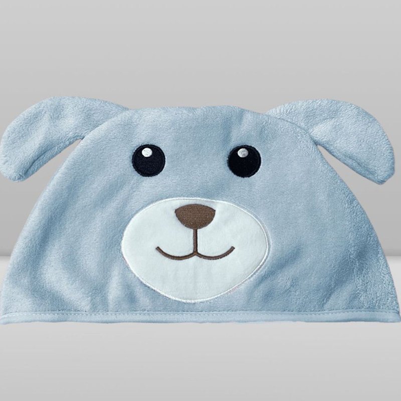 Toalha de Banho Donna Laço Bebê com Capuz Animada 70x100cm (0-36M) Cão Azul